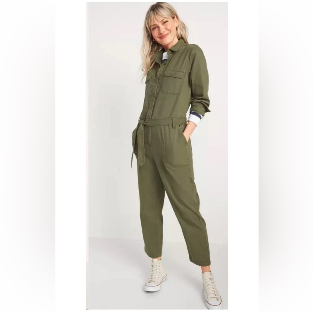 Old Navy Hunter Pines Olive Green Women's Utility Jumpsuit